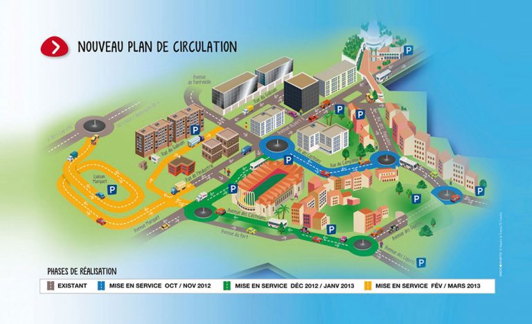 Plan de circulation à Fontvieille