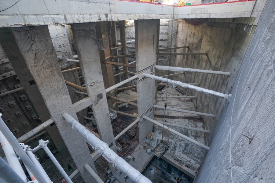galerie des salines monaco tunnel chantier