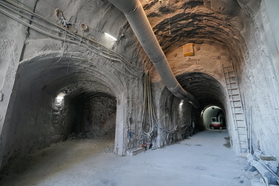 galerie des salines monaco tunnel chantier