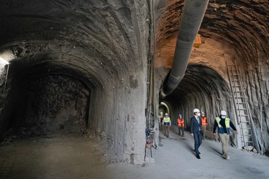 galerie des salines monaco tunnel chantier