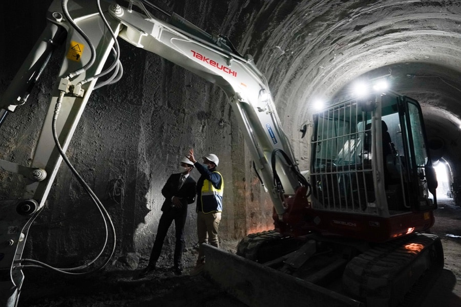 galerie des salines monaco tunnel chantier