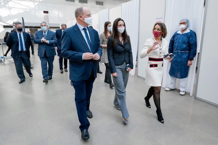 inauguration du centre de vaccination de Monaco