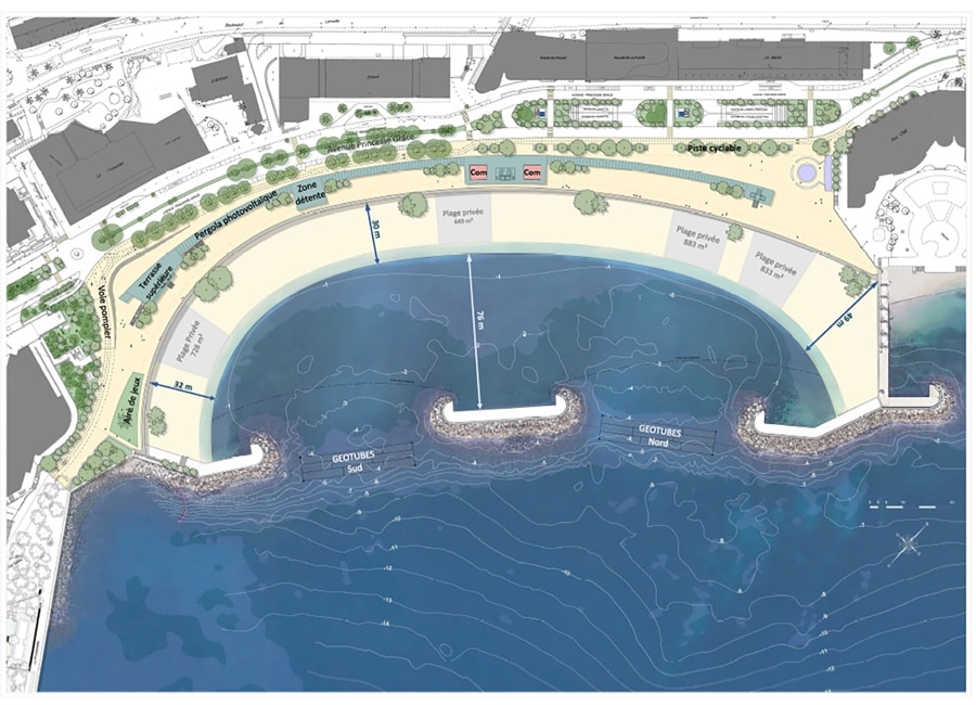 Transformation Larvotto Monaco plan Renzo Piano