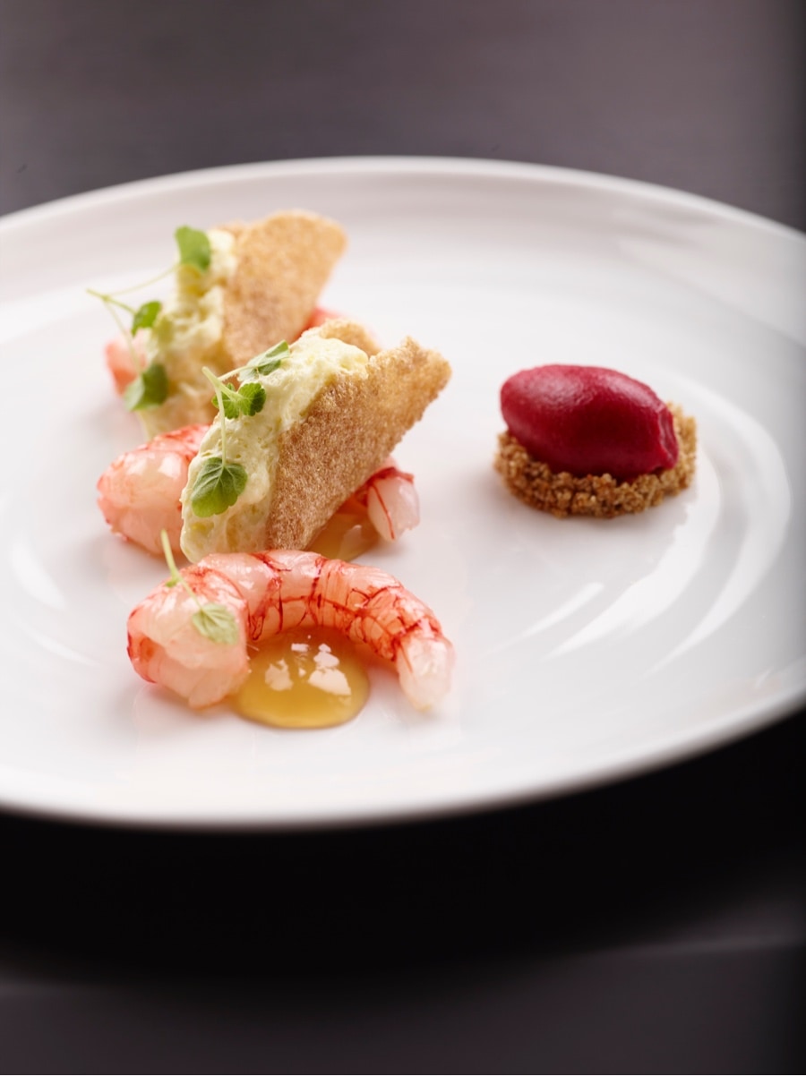 Andrea Berton recette crevettes