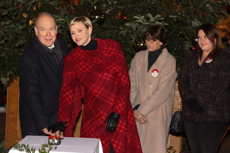 Coup d&rsquo;envoi des illuminations de Noël par le couple princier